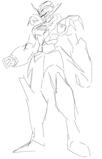 Roughly blocking in the rest of the body. Wider torsos and longer legs help hint at more imposing designs.